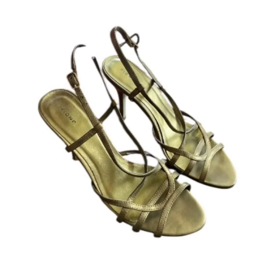 FIONI Gold Evening party cocktail Strappy Heels size 7 - Picture 6 of 8